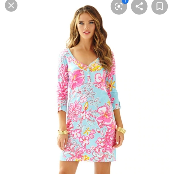 Lilly Pulitzer Dresses & Skirts - Lilly Pulitzer palmetto v neck tee shirt dress